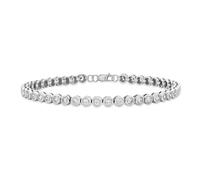 Sterling Silver 7" Cubic Zirconia Bezel Set Tennis Bracelet