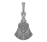 Sterling Silver (92.5% purity) God Baba Khatu Shyam Chain Pendant (Pendant with Box Chain-22 inches) for Men & Women Pure Silver Lord Baba Khatu Shyam Chain Locket for Good Health & Wealth - MPSB7281