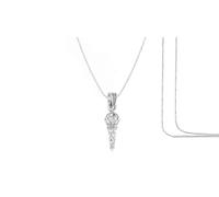 Sterling Silver (92.5% purity) God Hanuman Gada Chain Pendant (Pendant with Rope Chain- 22 inches) for Men & Women Pure Silver Lord Bajrang Bali Gada Chain Locket _B092DNG928_225