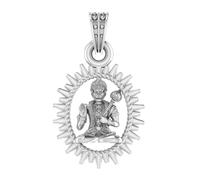 Sterling Silver (92.5% purity) God Hanuman Pendant for Men & Women Pure Silver Lord Bajrang Bali Locket for Good Health & Wealth Sliver -Clevio978-1