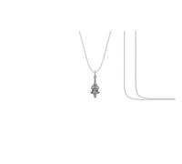 Sterling Silver (92.5% purity) God Vitthal Chain Pendant (Pendant with Box Chain) for Men & Women Pure Silver Lord Vitthal Chain Locket for Good Health & Wealth Sliver -Clevio978-1