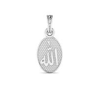 Sterling Silver 92.5% purity religious God Allah Barkat Pendant for Men and women Pure Silver spiritual Islamic Muslim Allah Barkat Kareem symbol Locket for Good Luck Health & Wealth Sliver-Clevio8-1