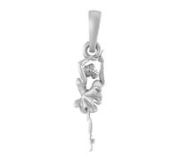 Sterling Silver (92.5% purity) Stylish and Fashionable Happy Dancing girl Pendant for Men & Women Pure Silver gorgeous dancing girl Locket for Happiness and joy Sliver -Clevio978-1