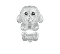 Sterling Silver 925 Charm Shih Tzu Puppy Dog Animal Family Bead Fits And Compatible With Pandora Bracelets Gift For Friend Wife Daughter Birthday Christmas Mum Sister