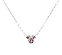 STERLING SILVER 925 MINNIE MOUSE FEBRUARY BIRTHSTONE CRYSTAL NECKLACE