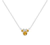 STERLING SILVER 925 MINNIE MOUSE NOVEMBER BIRTHSTONE CRYSTAL NECKLACE