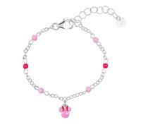 Sterling Silver 925 Minnie Mouse Pink Charm Bracelet