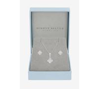Sterling Silver 925 Mother of Pearl Clover Set - Gift Boxed Simply Silver Silver One Size