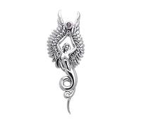 Sterling Silver Amethyst Angel of the Phoenix Pendant by Peter Stone (TM)