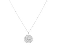 Sterling Silver Aries Beaded Chain Horoscope Pendant