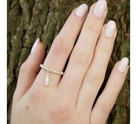 Sterling Silver Ball Bead Ring With Bearded Dragon Charm