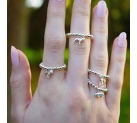 Sterling Silver Ball Bead Ring With Westie Charm