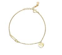 Sterling Silver Bangle，Adjustable Fashion Spring Clasp High-End Hand 925 Sterling Silver Engraved Love Bracelet, Energy Jewellery for Women Gold