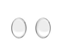 Sterling Silver Bauxite 7mm x 5mm Classic Small Oval Stud Earrings HER-1013