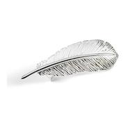 Sterling Silver Bird Feather Pin - Scarf, Lapel Brooch - Ladies & Men's Statement Brooch