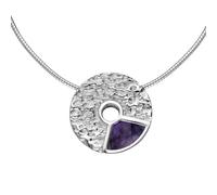 Sterling Silver Blue John Peak District Millstone Small Pendant MST-015