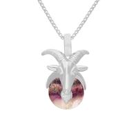 Sterling Silver Blue John Zodiac Capricorn 9mm Bead Pendant - Silver ZDA-163