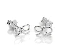 Sterling Silver Bow Stud Earrings