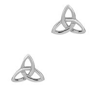 Sterling Silver Celtic Trinity Knot Stud Earrings - 925 Silver Triquetra Symbol of Eternity & Faith - Celtic Heritage Jewellery Gift for Women