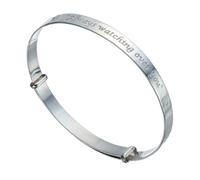 Sterling Silver Children's 'Always Watching Over You' Bangle