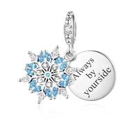 Sterling Silver Christmas Snowflakes Charms for Pandora Charm Always By Your Side Xmas Gift