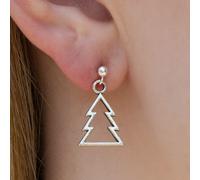 Sterling Silver Christmas Tree Earrings