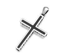 Sterling Silver Cross Necklace Unisex Simple Christian Cross Single Pendant Prayer Necklace