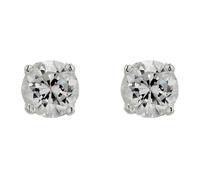 Sterling Silver Cubic Zirconia 4mm Stud Earrings