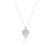 Sterling Silver Cubic Zirconia Heart Trio Charm Pendant