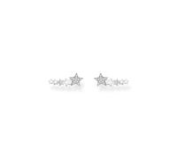 Sterling Silver Cubic Zirconia Stone Star Ear Climber
