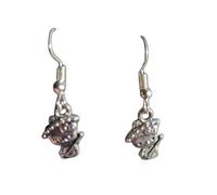 Sterling Silver Cute Animal Earrings - Quirky Dangle Earrings - Victorian Occult Witchy Jewellery for Women (Hello Kitty Guitar Earrings)