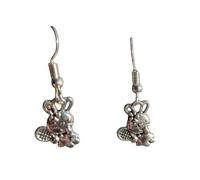 Sterling Silver Cute Animal Earrings - Quirky Dangle Earrings - Victorian Occult Witchy Jewellery for Women (Hello Kitty Sport Earrings)