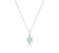 Sterling Silver CZ Daffodils March Birth Flower Necklace