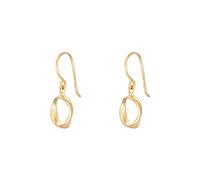 Sterling Silver Earrings Celtic Knot Twist Drop Earrings Dangle Classic Drop Earrings 925 Silver14K Gold Pearl Drop Earrings for Women Jewellery Gifts for Her (Gold Plated Drop 23mmx10mm)