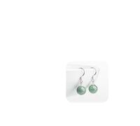 Sterling Silver Earrings for Women Cute Green Jade Ball Dangle Drop Earrings 925 Silver Hypoallergenic Trendy Jewellery for Women Gifts