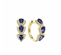 Sterling Silver Earrings For Women Gold Hoop Earrings Earrings Cubic Zirconia Huggie Earrings Birthday Wedding Valentines Day For Her Women Earrings for Multiple Piercings (B, One Size)