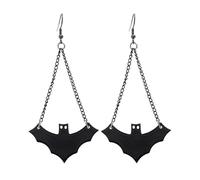 Sterling Silver Earrings Halloween Earrings Personality Bat Pumpkin Shape Drop Dangle Stud Earring Female Funny Style Jewelry (Light Blue, One Size)
