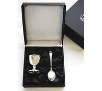Sterling Silver Egg Cup and Spoon Set