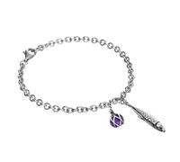 Sterling Silver Emma Stothard Silver Darling Amethyst Float Charm Bracelet