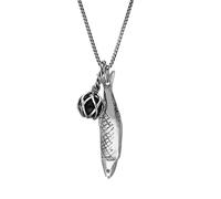 Sterling Silver Emma Stothard Silver Darling Whitby Jet Float Petite Charm Necklace EST-050