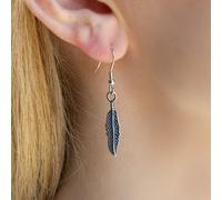 Sterling Silver Feather Earrings