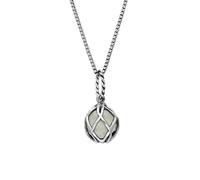 Sterling Silver Green Quartz Emma Stothard Silver Darling 8mm Float Charm Necklace EST-077