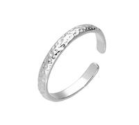 Sterling Silver Hammered Finish Adjustable Toe Ring