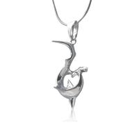 Sterling Silver Hammerhead Shark Pendant, hallmarked, UK made,Gift Boxed.