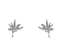Sterling Silver Hawaiian Bird of Paradise Flower Stud Earrings, A4105
