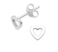 Sterling Silver Heart Earrings - Heart studs - size: TINY - 5mm (1/5th Inch). MUCH SMALLER THAN SHOWN. Gift Boxed. 5030