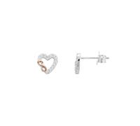 Sterling Silver Heart Stud Earrings for Women 14K Gold Plated S925 Genuine Sterling Silver Hallmark for Women Sensitive Ears Hypoallergenic Earrings Gift For Her (Affinity Heart 9mmx9mm)
