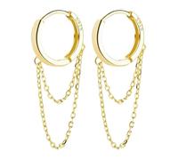 Sterling Silver Hoop Earrings Chain For Women Teen Dangle Earrings Tassel Huggie Drop Earrings The Circular Earrings Feature A Simple Yet Classic Circular Design That Never Goes Ou (GD2, One Size)