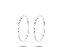 Sterling Silver Hoop Earrings for women S925 Hoops Summer earrings for her Large Earrings 40/50/60MM Silver Earrings Jewellery Gift Birthday X'mas Mother's Day Holiday Travel for Girls(50cm4)