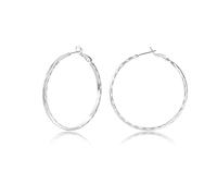 Sterling Silver Hoop Earrings Gold Silver Large Hoops Earring For Women 14K Real Gold Plated Big Thin Hoops Earring Hypoallergenic Circle Endless Hoop Earrings 20/30/40/50/60/70mm for women